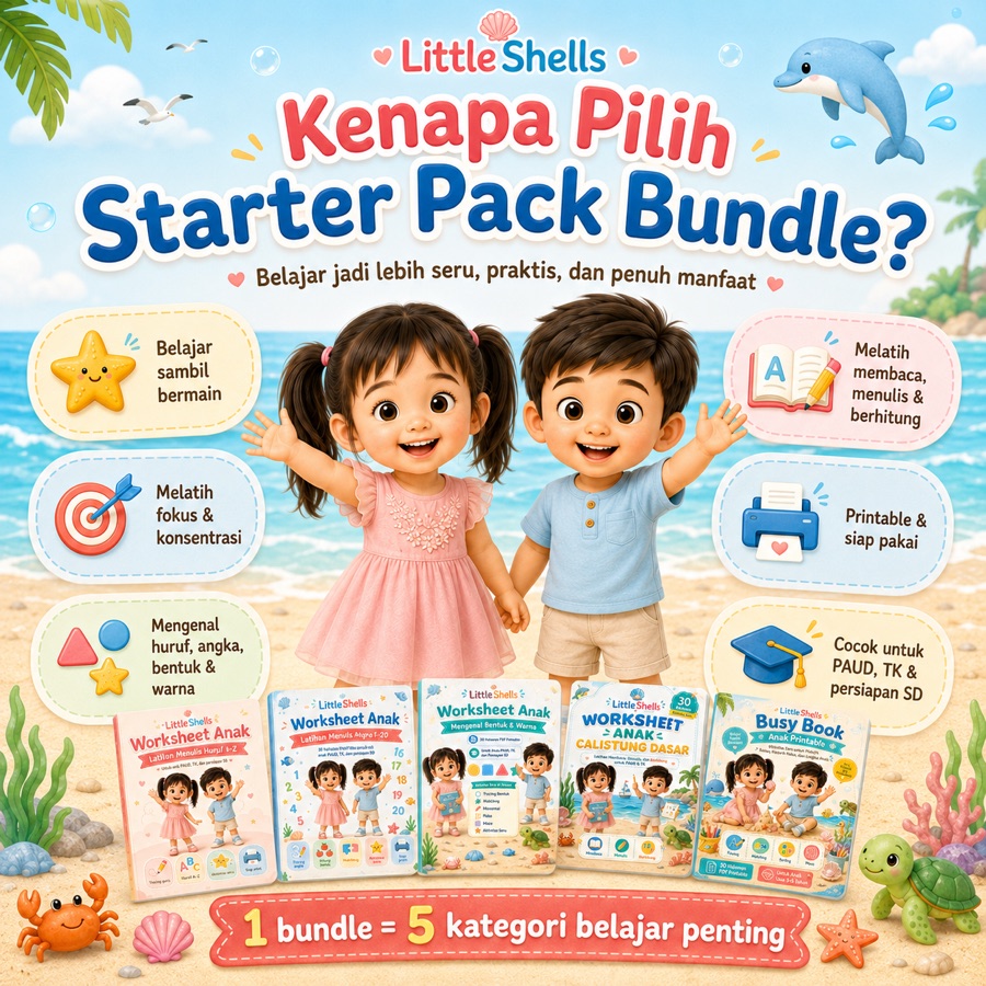 Alasan memilih LittleShells Starter Pack Bundle
