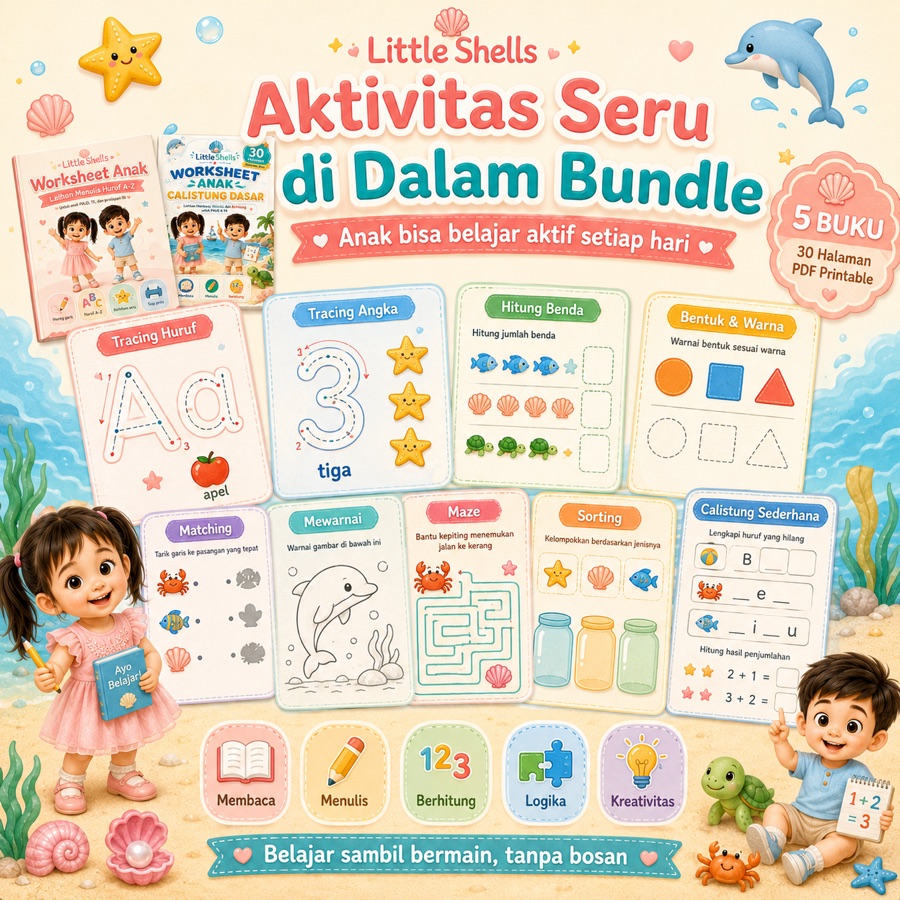 Contoh aktivitas seru yang tersedia di Starter Pack Bundle